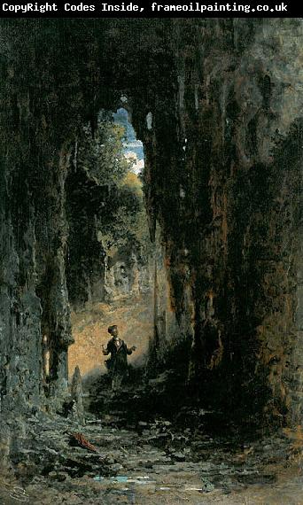 Carl Spitzweg Der Mineraloge in der Grotte